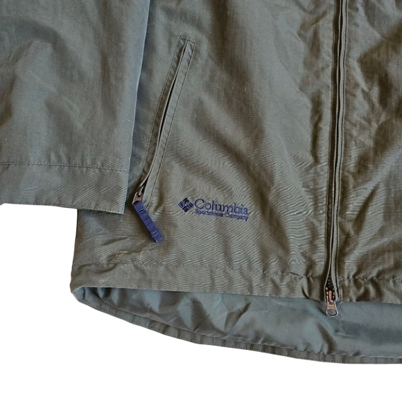 Columbia Green and Navy Winter Jacket with Hood - Picture 8 of 11